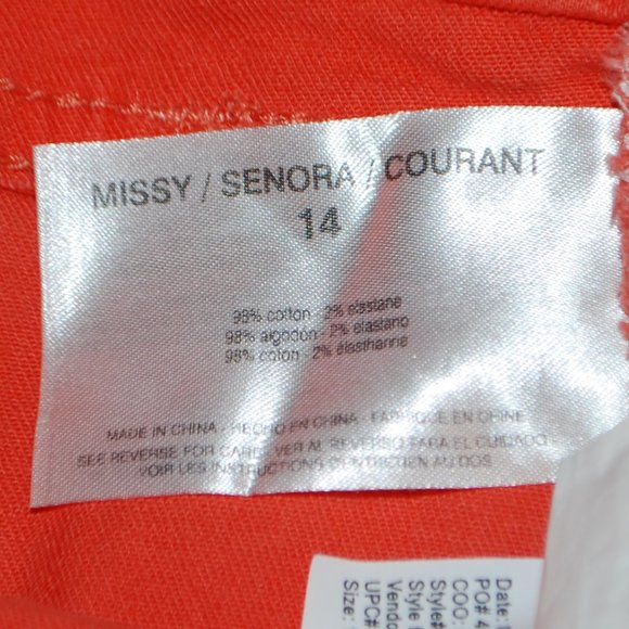 5/$25 - Code Bleu Orange Denim Shorts - 14 - Picture 6 of 6